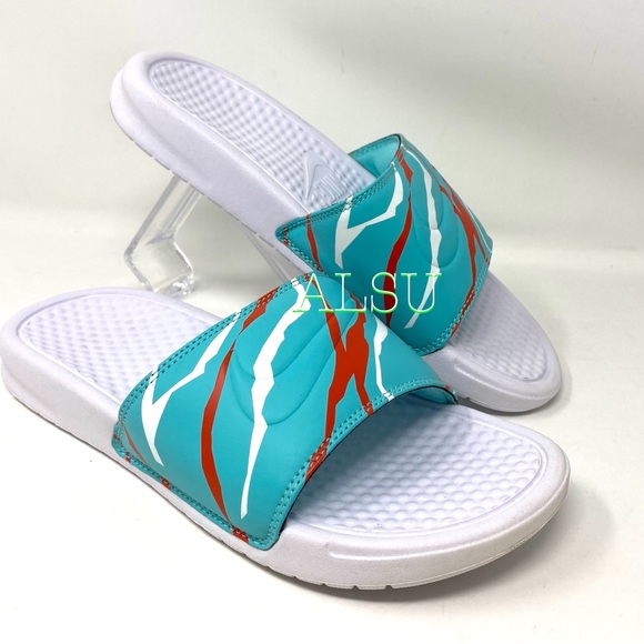 Nike Benassi Slides Women’s Sandals Ocean Breeze - Picture 5 of 8